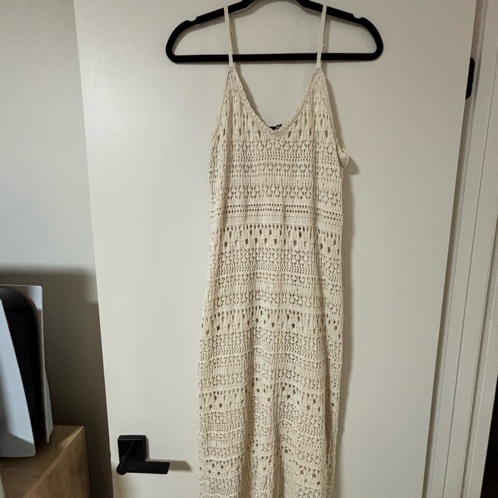 Cream Crochet Dress